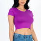 Short Sleeve Roundneck Crop Top