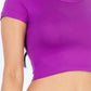 Short Sleeve Roundneck Crop Top