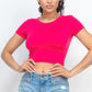 Short Sleeve Roundneck Crop Top