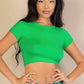 Short Sleeve Roundneck Crop Top