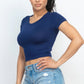 Short Sleeve Roundneck Crop Top