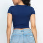 Short Sleeve Roundneck Crop Top