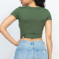 Short Sleeve Roundneck Crop Top