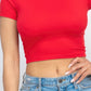 Short Sleeve Roundneck Crop Top