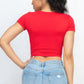 Short Sleeve Roundneck Crop Top