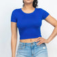 Short Sleeve Roundneck Crop Top