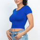 Short Sleeve Roundneck Crop Top