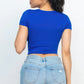 Short Sleeve Roundneck Crop Top