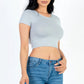 Short Sleeve Roundneck Crop Top