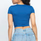 Short Sleeve Roundneck Crop Top