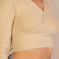 Ribbed Wrap Front Long Sleeve Top