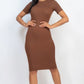 Ribbed Bodycon Midi Dress