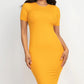 Ribbed Bodycon Midi Dress