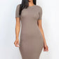 Ribbed Bodycon Midi Dress