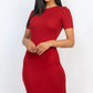 Ribbed Bodycon Midi Dress