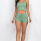 Ribbed Crop Cami Top & Shorts Set