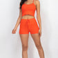 Ribbed Crop Cami Top & Shorts Set