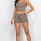 Ribbed Crop Cami Top & Shorts Set