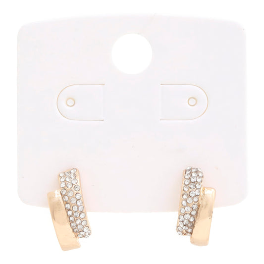 Rhinestone Metal Bar Earring