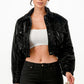 Shiny Puffer Bomber Jacket