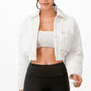 Shiny Puffer Bomber Jacket