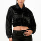 Shiny Puffer Bomber Jacket