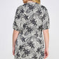 Plus Botanical Print Front Tie Dress