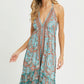 Halter Paisley Border Dress