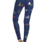 Christmas Cartoon Printed High Waisted Leggings