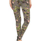 Floral Printed High Waisted Leggings With An Elastic Waist