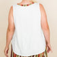 Plus Size Solid Sleeveless French Terry Tank Top