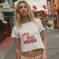 My Own Muse Vintage Wash Cropped Graphic Tee