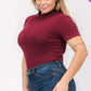 Plus Size Ribbed Short Sleeve Bodysuit