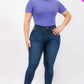 Plus Size Ribbed Short Sleeve Bodysuit