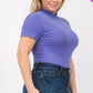 Plus Size Ribbed Short Sleeve Bodysuit