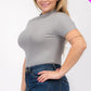 Plus Size Ribbed Short Sleeve Bodysuit