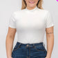 Plus Size Ribbed Short Sleeve Bodysuit