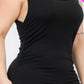 Plus Size Square Neck Ruched Bodycon Midi Dress