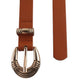 Metal U Buckle Skinny Belt 3 Pc Set