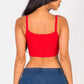 Ribbed Knit Cami Crop Top