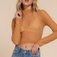 Long Sleeve Mock Neck Mesh Top