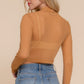 Long Sleeve Mock Neck Mesh Top