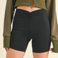 Ruched Waist Biker Shorts