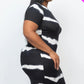 Plus Size Tie-dye Print Bodycon Dress