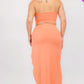 Plus Size Crop Cami & Split Thigh Maxi Skirt Set