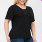 Plus Size Basic Short Sleeve T-shirt