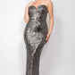 Sequin V-bar Crisscross Tube Dress