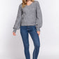 Long Slv Double V-neck Sweater