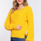 Long Slv Double V-neck Sweater