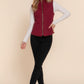 Suede Piping Quilted Padding Vest